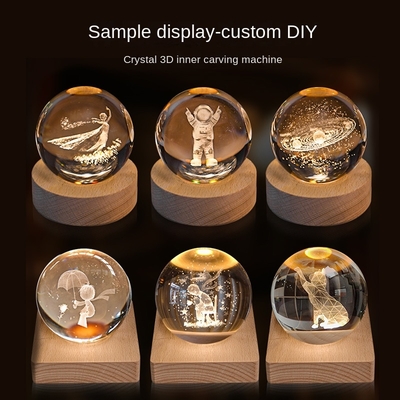 Automatic 3D Green Diode Laser Crystal Engraving Machine Full Automatic Glass 3D Stereo Laser Marking Supports DXF Brand New