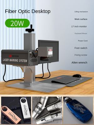 Versatile Cabinet Fiber Laser Marking Machine 20W 30W 50W Desktop Laser Engraving Machine Portable Flying Laser Coding Machine