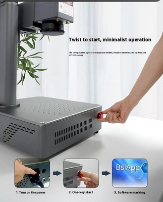 Desktop Laser Marking Machine 20W Small Integrated Engraving Carving Machine for Metal Stainless Steel