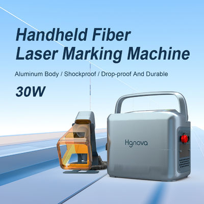 30W Portable Handheld Laser Fiber Marking Machine Mini Small Fiber Optic for Lettering Coding Supports DXF PLT BMP-Brand New