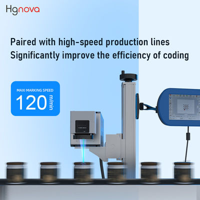 High-Accuracy 20W Fiber Laser Marking Machine New Condition Automatic Flying Laser Coding DXF PLT AI for Production Line Coding