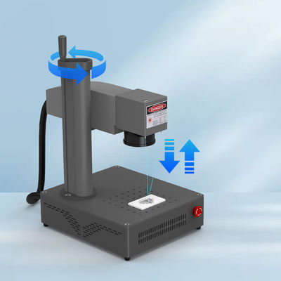 Portable Desktop Fiber Laser Marking Machine 20W 30W Small Desktop Laser Engraving Machine With Max Laser Source