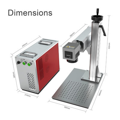 Portable Desktop Fiber Laser Marking Machine 20W 30W 50W for Plastic Metal Engraving Supports DXF PLT BMP AI Graphics