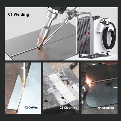 Portable 800W/1200W Industrial Grade Laser Welding Machine Handheld Air-Cooled Fiber Laser for Rust Removal and Cutting Welding