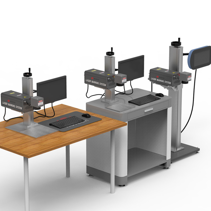 Versatile Cabinet Fiber Laser Marking Machine 20W 30W 50W Desktop Laser Engraving Machine Portable Flying Laser Coding Machine